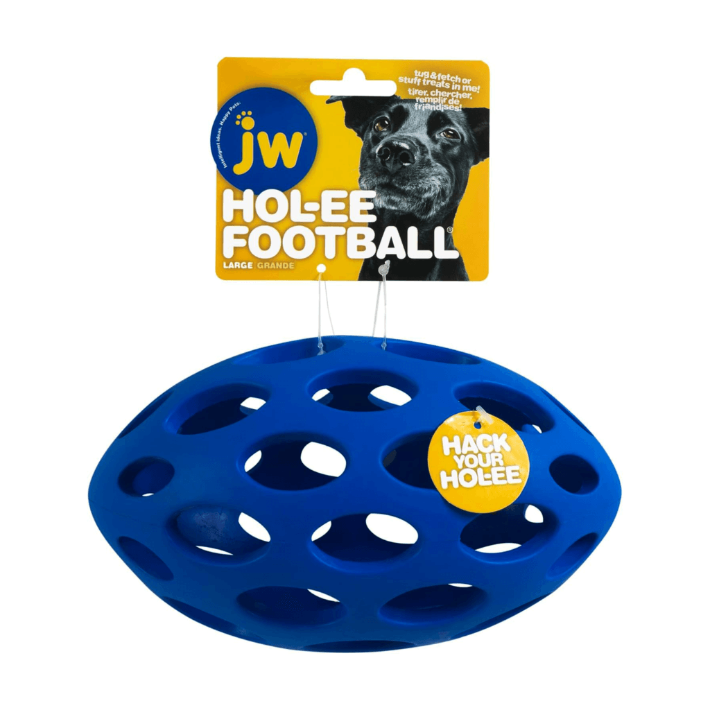 JW Pet Hol-ee Football Dog Toy Puzzle Ball