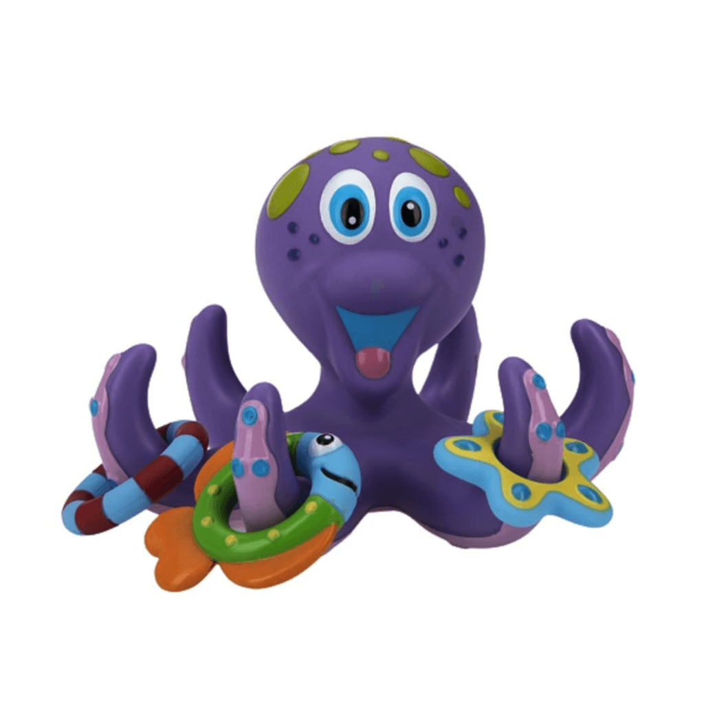 Nuby Floating Octopus Toy with 3 Hoopla Rings